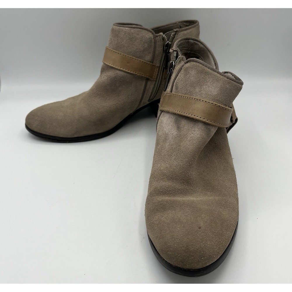 Sam Edelman Phoenix Ankle‎ Boots Womens 7.5 Beige Western Harness Cowboy